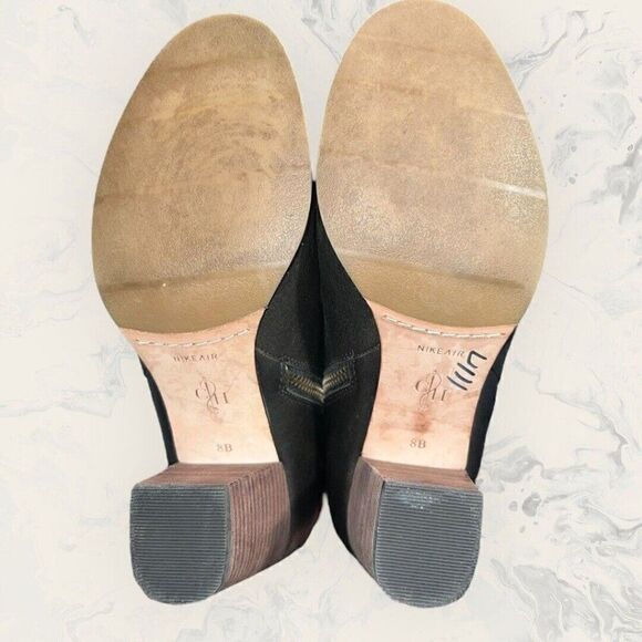 Cole Haan Cassidy Ankle Boots Bootie Black Metallic Gold Brush Off Size 8B - Picture 7 of 8